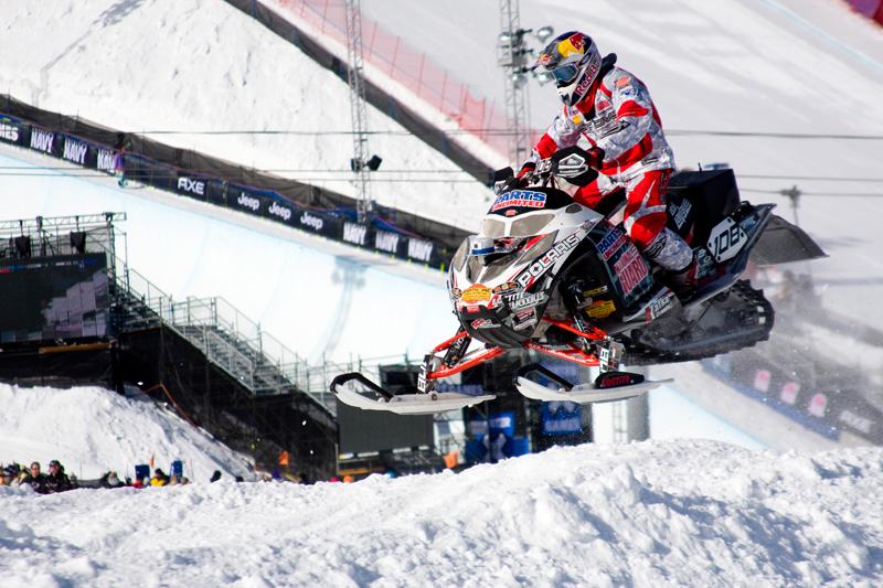 Levi LeValle wins gold at X Games in Snowmobile Long Jump