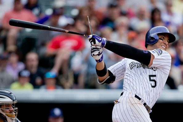 Carlos Gonzalez leaves game with left finger injury