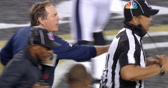 Bill Belichick fined $50,000 for contact with referee