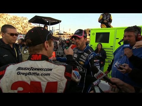 Greg Biffle confronts Jimmie Johnson after Martinsville race