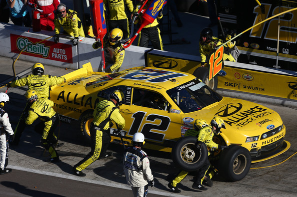 Photo of Alliance Truck Parts on the No 12 of Sam Hornish Jr. in the Nationwide Series in 2013.