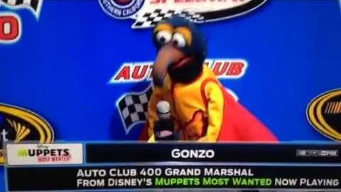 Gonzo gives command to start engines at Auto Club Speedway (Video)