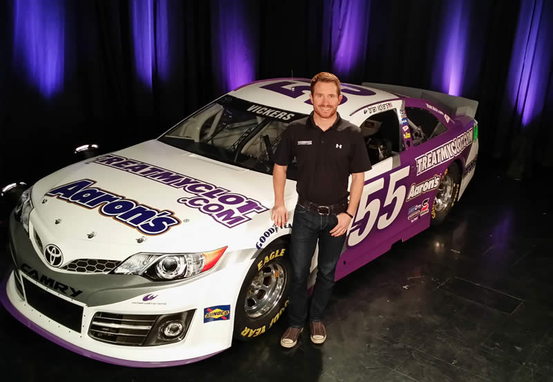 Brian Vickers Driving for Blood Clot Awareness at Auto Club Speedway
