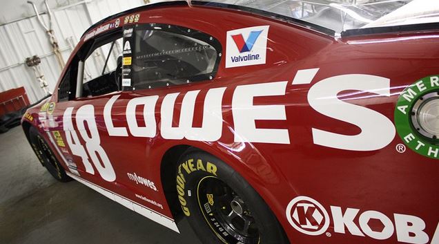 Jimmie Johnson driving red Lowe’s car at Texas (Photos)
