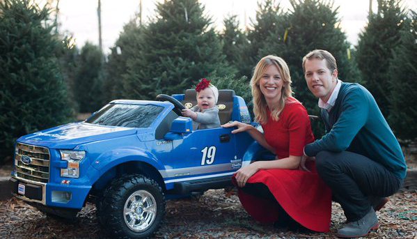 Brad Keselowski posts Christmas photos with daughter and toy truck