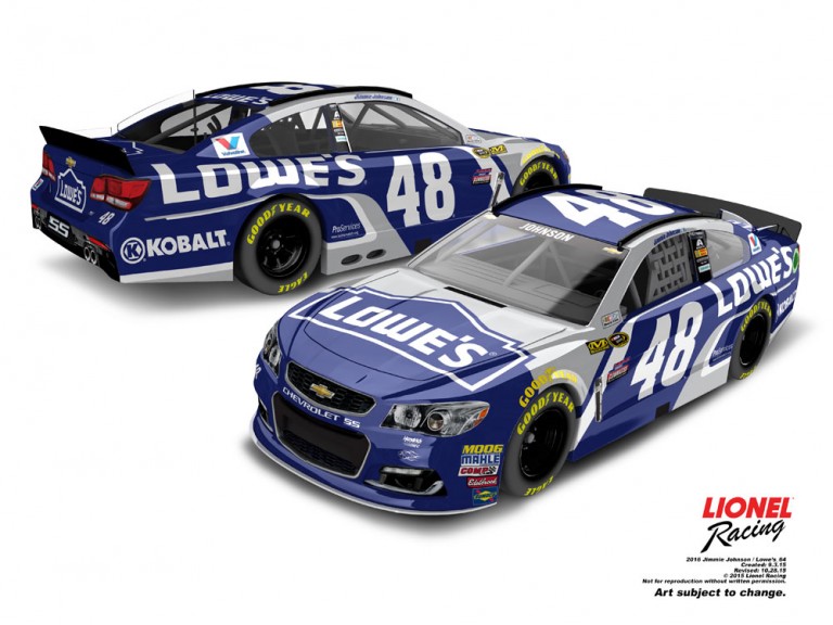 Jimmie Johnson Lowes and ProServices paint schemes for 2016 appear