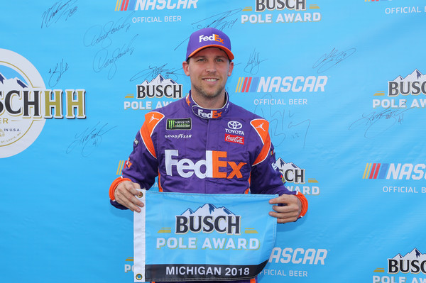 Denny Hamlin wins Michigan pole, qualifying results for Consmers Energy 400