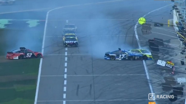 Cody Ware causes accident on pit road in Daytona 500