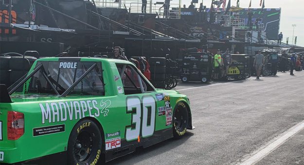Brennnan Poole finishes second in truck series return after missing Kansas