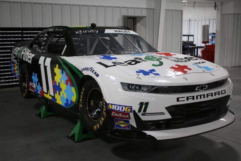Fans can enter to win a piece of Justin Haley’s Autism car