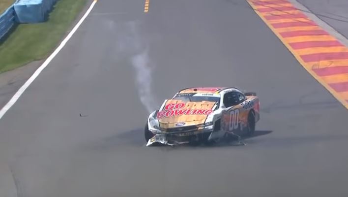 Cole Custer has hard crash during Xfinity practice at Watkins Glen