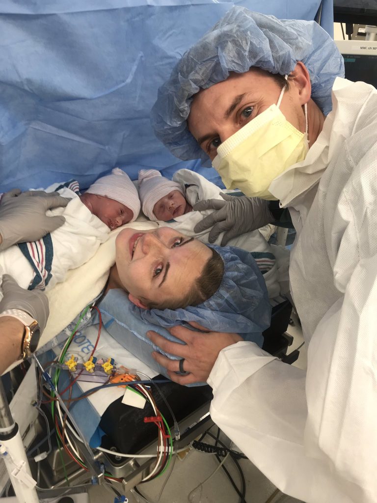 Joey Gase and wife Caitlin welcome twins