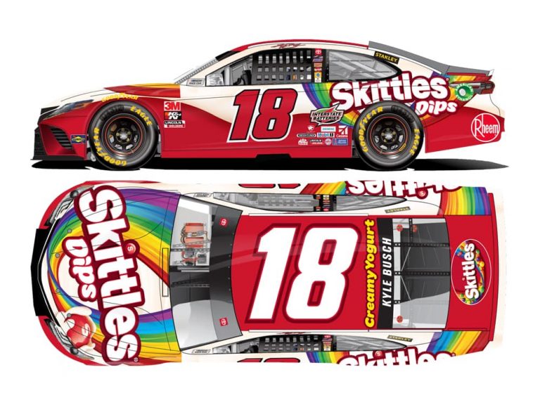 Kyle Busch driving Skittles Dips car in two races