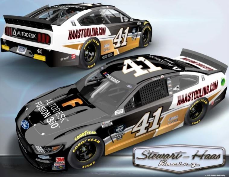 Cole Custer driving Autodesk Fusion 360 Mustang at Charlotte