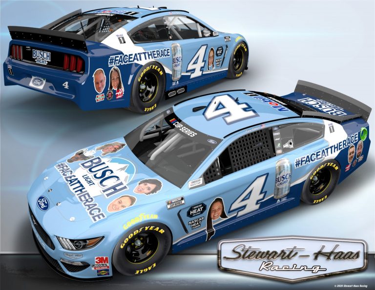 Busch Light #FACEATTHERACE scheme for Kevin Harvick at Charlotte Motor Speedway