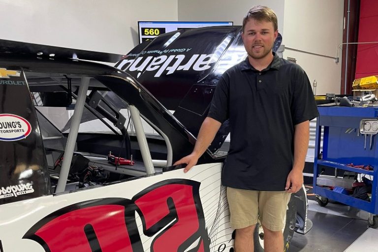 Layne Riggs in No. 02 truck of Young’s Motorsports at Nashville