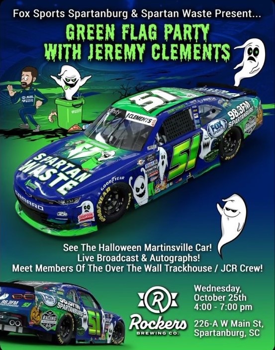 Jeremy Clements running Halloween scheme at Martinsville