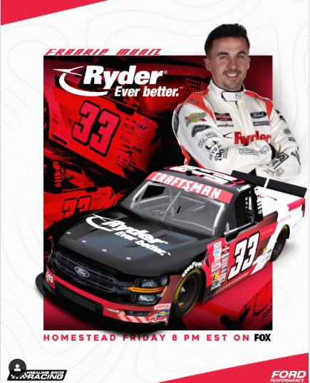 Ryder Enters NASCAR with Sponsorship of Frankie Muniz in the 2025 Craftsman Truck Series