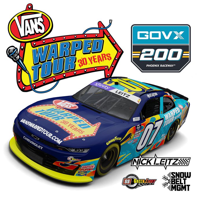 Vans Warped Tour Joins NASCAR as Primary Sponsor for Nick Leitz at Phoenix Raceway