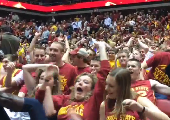 Iowa State students flop during intro for Marcus Smart (Video)