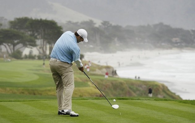 Tony Romo and partner in contention at Pebble Beach