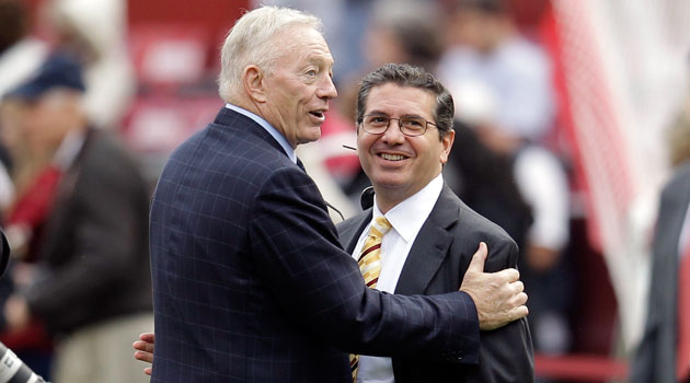 Jerry Jones defends Redskins owner use of Redskins name, calls him a friend