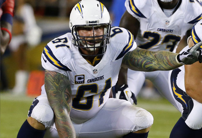 Chargers center Nick Hardwick retiring from football