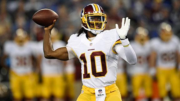 Redskins will not rush Robert Griffin III back to field