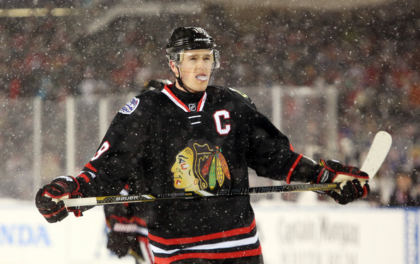 Watch: Jonathan Toews scores ridiculous goal in snow against Penguins