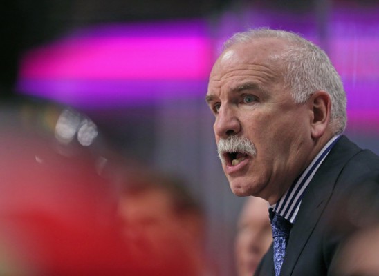 Joel Quenneville leaves press conference after talking about disallowed goal