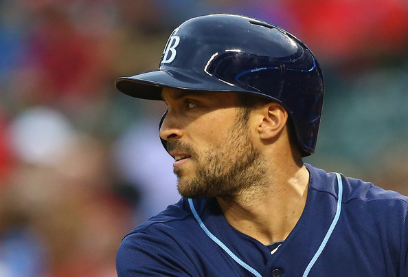Sam Fuld with the Tampa Bay Rays in 2013