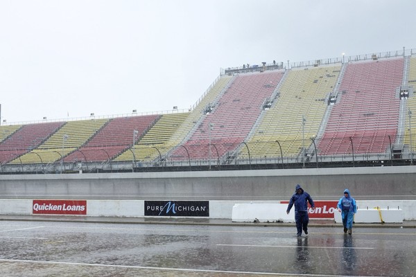 Rain delays start of NASCAR race at MIS