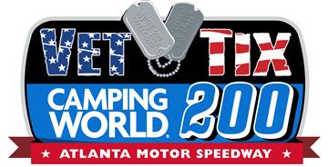 Truck Series Entry List for Vet Tix Camping World 200 at Atlanta