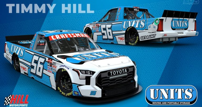 Timmy Hill picks up UNITS Storage sponsorship for three truck races