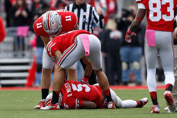 Braxton Miller “fine” after injury forced him from Purdue game