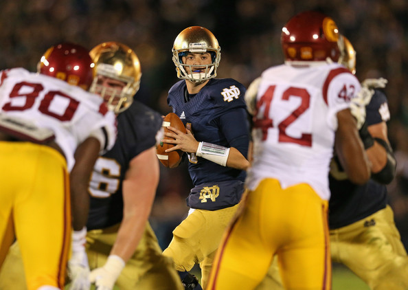 Notre Dame QB Tommy Rees leaves game against USC