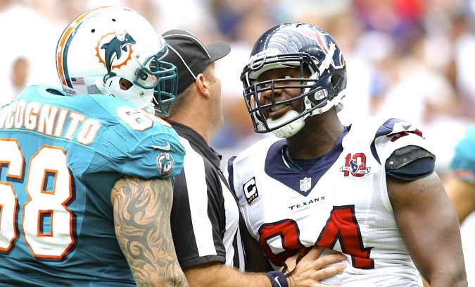 NFL suspends Antonio Smith rest of preseason and opener for helmet swing