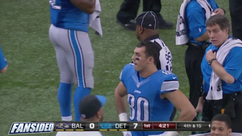 Watch: NFL referee takes seat on Lions bench (GIF)