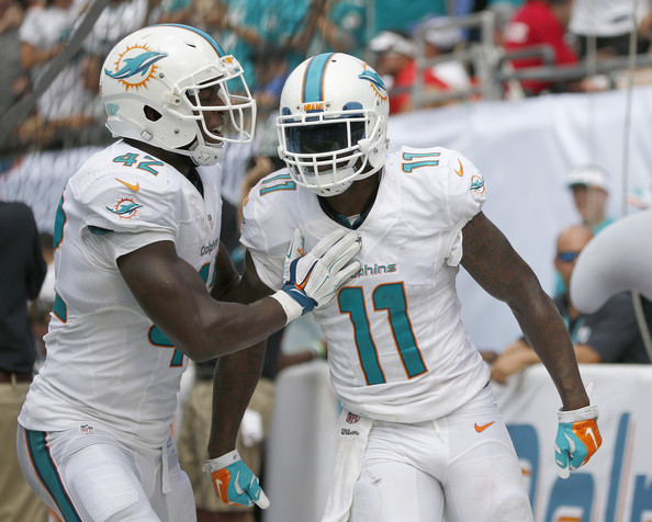 Mike Wallace on Dolphins roster “for now.”