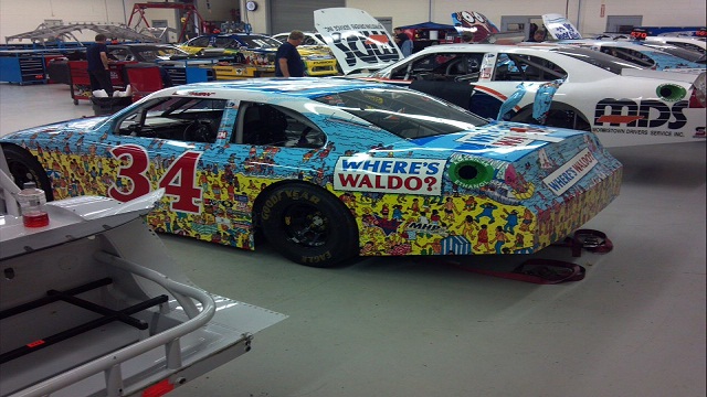 David Ragan driving Where’s Waldo paint scheme