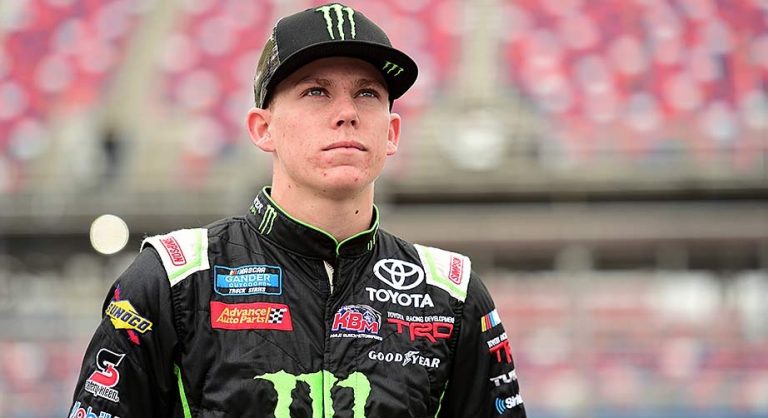 Riley Herbst driving No. 18 Xfinity car in 2020