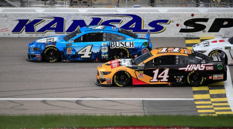 Harvick, Logano on front row for Kansas Cup race
