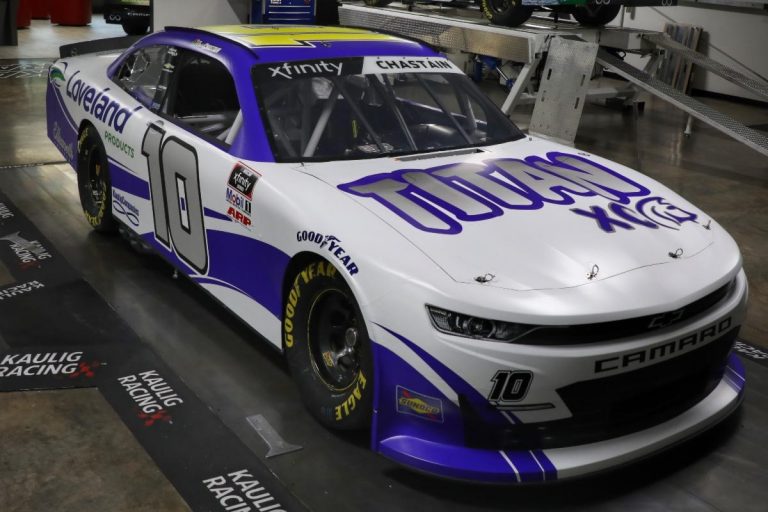 Nutrien Ag Solutions Titan XC featured on Ross Chastain’s car at Texas Motor Speedway