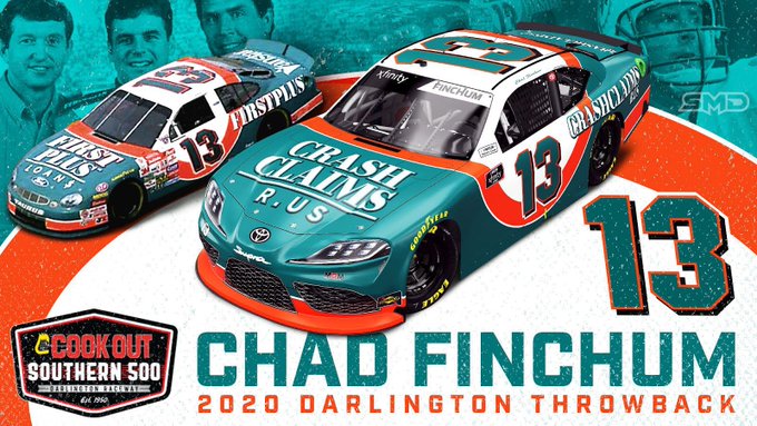 MBM Motorsports releases Chad Finchum’s Darlington throwback