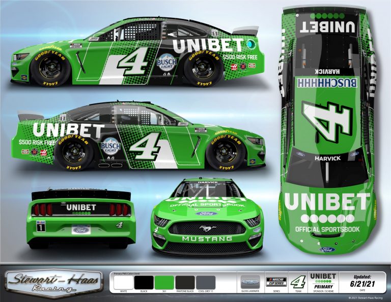 Harvick picks up sponsorship from Unibet for two races, Xfinity event at Indy