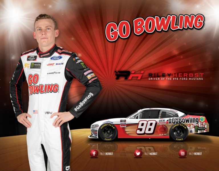 Riley Herbst in Go Bowling colors for Richmond