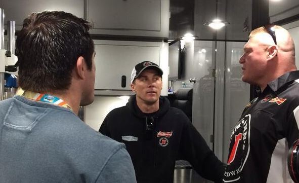 WWE’s Brock Lesnar attends NASCAR race